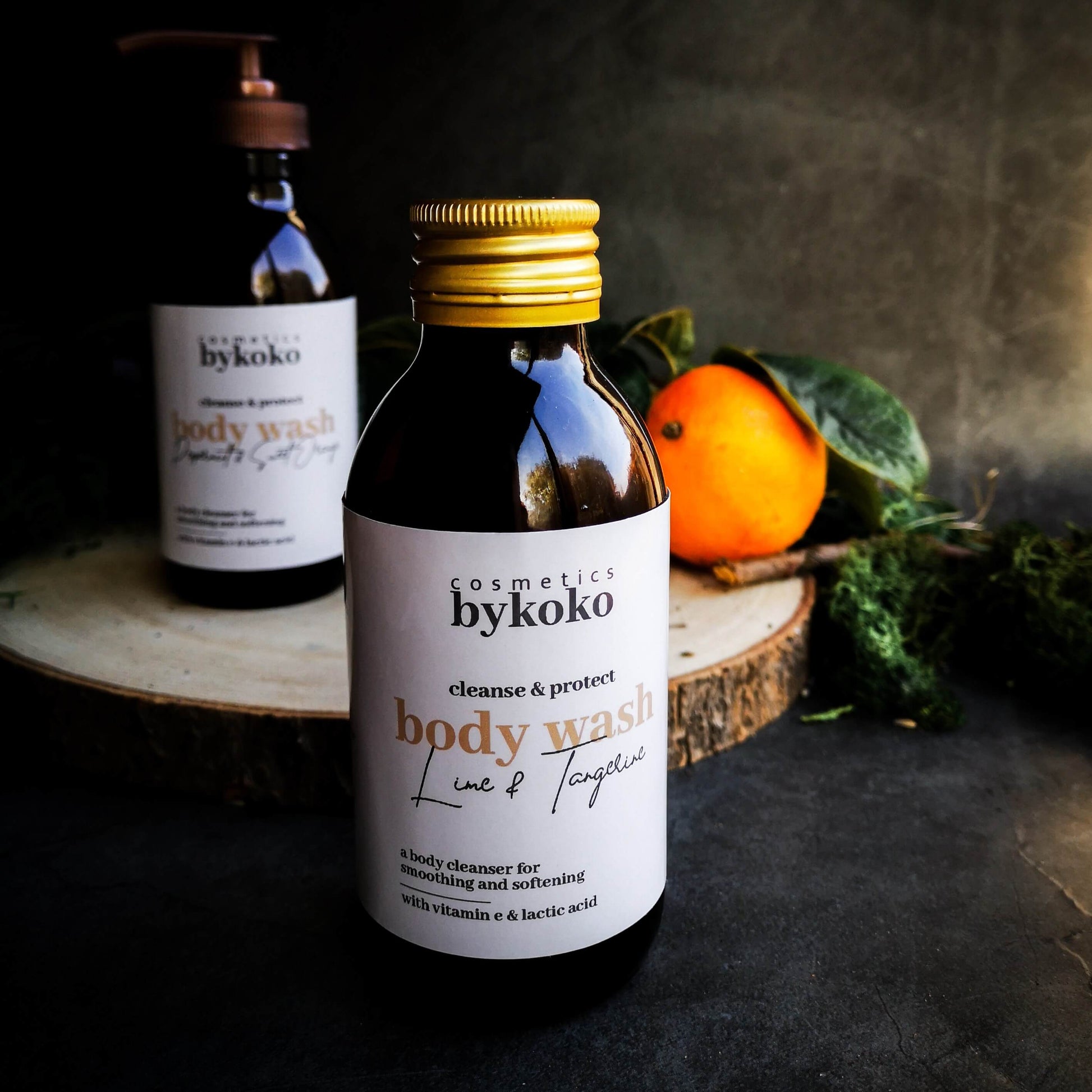 lime tangerine body wash with aluminium lid