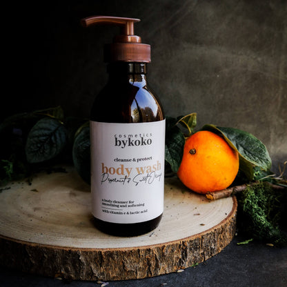 peppermint & sweet orange body wash with pump